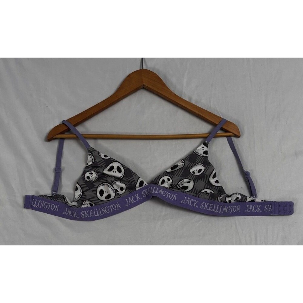 Disney Jack Skellington Bralette Bra Purple Nightmare Before Christmas Medium